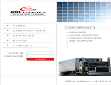 Tablet Screenshot of ngllogistics.com
